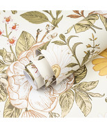 Abyssaly 17.7&quot; x 236&quot; Floral Peel &amp; Stick Wallpaper Floral Waterproof Wa... - $303.72 MXN