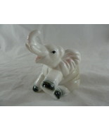 Elephant Figurine Bone China? Porcelain White black highlights 3.5X3.5 V... - €10,34 EUR