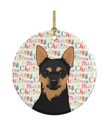 Chihuahua Black and Tan #1 Christmas Ceramic Ornament Christmas Tree Han... - $34.70