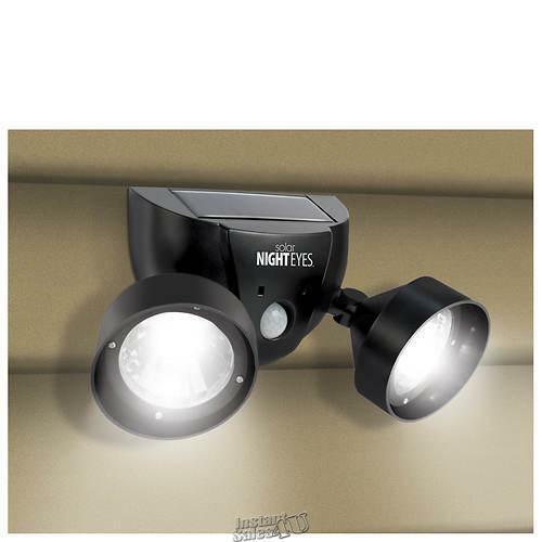 Ideaworks-Night Eyes Solar Security Light/Alarm Black 70-Decibel Siren