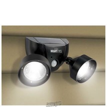 Ideaworks-Night Eyes Solar Security Light/Alarm Black 70-Decibel Siren - $18.99