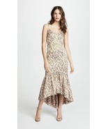 Jill Jill Stuart Sz 2 Maxi Dress Blush Floral Jacquard High Low Ruffle $... - £62.29 GBP