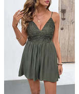 Lace Spaghetti Strap Romper - $65.94 CAD