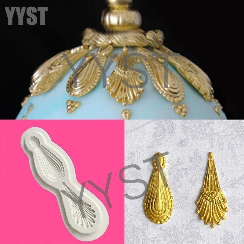 Silicone Mold Shell Design Fondant Chocolate Gumpaste Sugarcraft Cake De... - $10.88