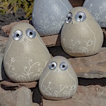 Zaer Ltd. Set of 3 Solar Animals with Light-Up Eyes (Owls, Dark Brown) - $39.95+