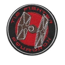 TIE FIGHTER SQUADRON IRON ON PATCH 3&quot; Round Embroidered Star Wars Fan - $4.25