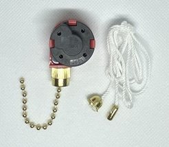 3 Speed Rotary Fan 4 Wire Replacement Speed Control Ceiling Fan Switch Pull Chai - £8.64 GBP
