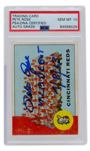 Pete Rose Signed 1963 Topps Reds Team #63 Baseball Card MLB Debut PSA/DNA GEM - £231.76 GBP