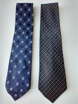 Roundtree and Yorke Silk Dress Tie Lot of 2 USA made - 60&quot; and 62&quot; - £10.06 GBP
