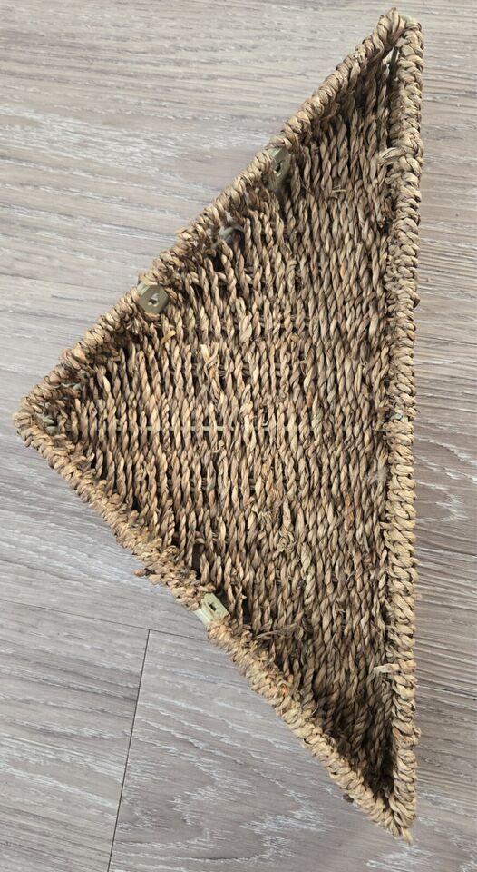 Woven Corner Mountaing Capable Wall Counter Basket - $0.99