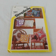 Simplicity Sewing Pattern 245 Patchwork Pillows Vintage Home Decor Ruffle Square - £7.65 GBP