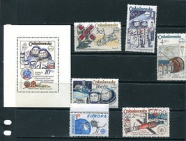 Czechoslovakia 1979/91 Mi Block 39  stamps 2488-2  3084 MNH Space  9179 - £5.03 GBP