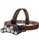 7LED Headlamp Rechargeable Waterproof Adjustable Headlight 4Modes Lightw... - £9.89 GBP