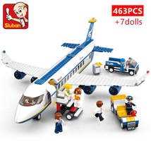 463Pcs City Airport Airbus Aircraft Model Building Blocks: Ultimate Educational  - £22.06 GBP