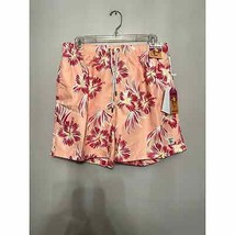 The Endless Summer Men&#39;s Pink Floral Swim Trunks Quick Dry Drawstring L NWT - £17.08 GBP