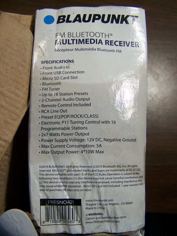 Blaupunkt FM Bluetooth Multimedia Receiver Radio Item image 11