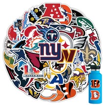 52pcs Football 32 Team Logo Stickers Pack for Helmet Water Bottles Car L... - £17.59 GBP