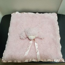 Stephan Baby Teddy Bear Security Blanket Lovey Sherpa Velour Satin Pink - $16.78