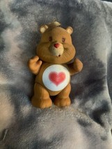 Vintage 80&#39;s Care Bears Posable Figure Tender Heart Bear 1983 - £5.52 GBP