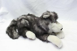 Folkmanis Folktails Timber Wolf Husky Dog Gray Hand Puppet Plush 24&quot; - £28.63 GBP