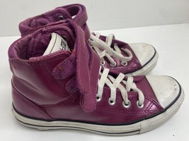 Converse All Star High Top Shoes Sneakers Mens 6 Womens 7 Shiny Metallic Purple - £19.03 GBP