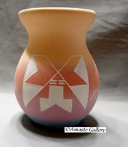   Native American Lakota Sioux Pottery 5 Inches Tall Signed. - £9.59 GBP