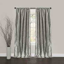 Lush Decor - Velvet Dream Window Curtains Silver 84&quot;Hx40&quot;W elegant drapes Panels - £49.35 GBP