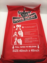 Five Man Fire Blanket 40” x 40” – Emergency Safety Protection Kitchen, H... - $14.80