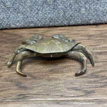 Brass Crab Ashtray Trinket Box with Hinged Lid Vintage Jewelry Storage L... - €30,09 EUR