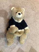 TUC TUC Manga Bear Backpack 18” Brown Oatmeal Bear Black Sweater Plush S... - £21.79 GBP