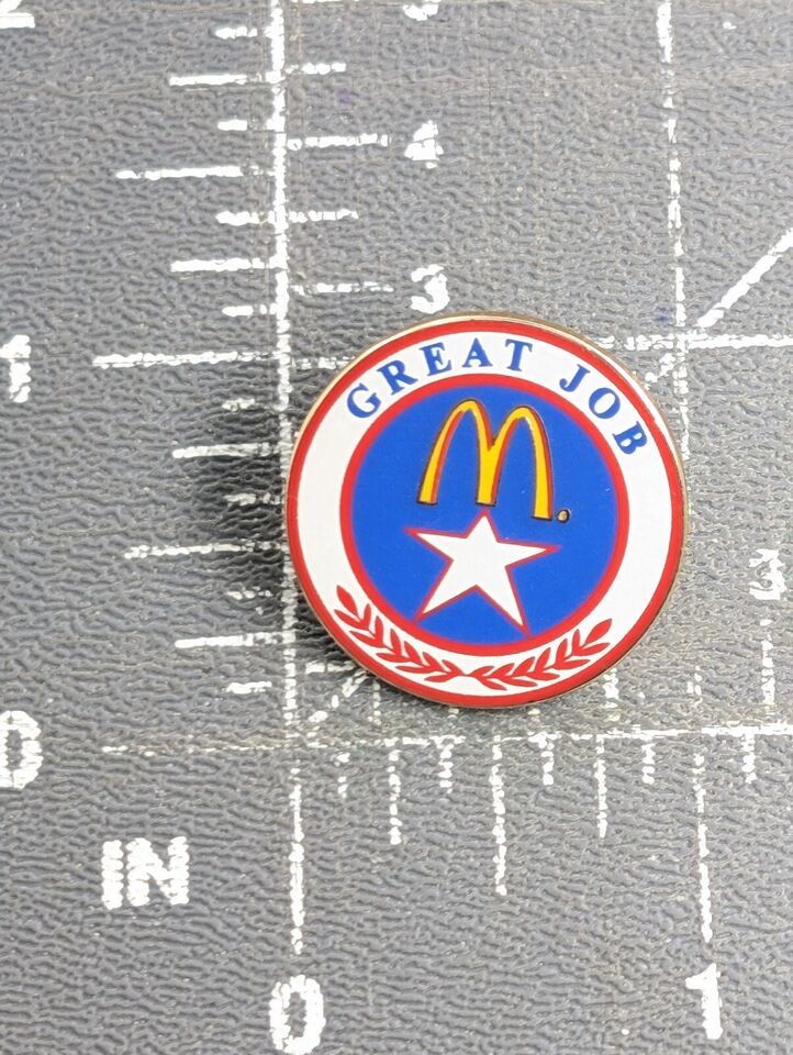 McDonald's Great Job Golden Arches Star Fast Food Restaurant Crew Pin Advertise Item image 2
