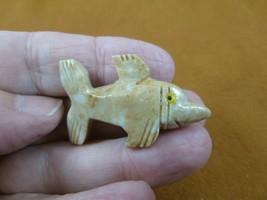 Y-SWO-8 little tan SWORDFISH sword fish figurine stone carving SOAPSTONE... - $8.59