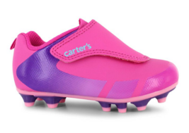 Carters Fica LITTLE GIRLS Hook Loop Soccer Cleats Sneaker Pink/Purple BR... - $28.97