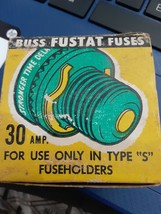 4 pieces NOS Buss FUSTAT Type S 30 Amp Fuse Dual Element Time Delay Fuse... - $9.90