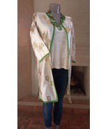 Gorgeous Metallic Gold and green Moroccan Brocade Tunic for women, Elega... - £106.71 GBP
