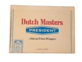 Vintage Empty Dutch Masters President Natural Claro Cigar Box 50 Count - £9.33 GBP