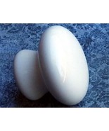White Ceramic Cabinet Knob Drawer Pull 1 1/2&quot; Cottage Kitchen - $56.16 MXN