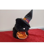 Vintage Spooky Cat 2429 With Top Hat Plush Jerry Elsner Co Halloween Tags - £59.20 GBP