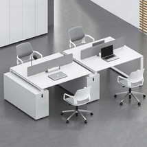Employee Simplicity Office Desks Combination Modern White Screen Office ... - £1,194.08 GBP+