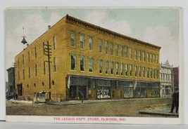 In Elwood Indiana The Leeson Dept. Store 1910 To Hamilton Ohio Postcard Q15 - £15.69 GBP
