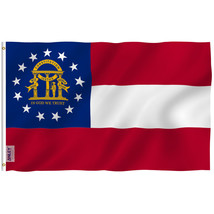 Anley Fly Breeze 3x5 Foot Georgia State Flag - State of Georgia GA Flags - £5.60 GBP