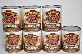 7x☆KEYSTONE Ground Beef☆All Natural☆Fully Cooked☆No PRESERVATIVES☆28 Oz Can☆2028 - £111.88 GBP