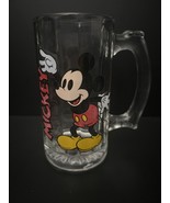 Vintage Disney Mickey Mouse Glass Beer Mug Heavy Duty Collectible - €8,46 EUR