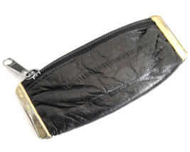 Genuine Eel Skin Coin Purse Zipper Closure 4.5&quot; x 2&quot; - £6.22 GBP