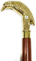 Brass Nautical Walking Stick Raven Crow Wood Cane Classic Style Wooden C... - £67.94 GBP