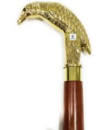 Brass Nautical Walking Stick Raven Crow Wood Cane Classic Style Wooden C... - €73,47 EUR