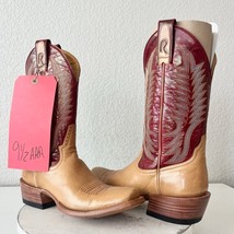 Rod Patrick Womens Cowboy Boots 9.5AAA Brown Red Top Western Cowgirl Mid... - $391.05