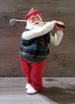 Clothique Possible Dreams Santa Golfer Hanging Christmas Tree Ornament 6... - £29.67 GBP