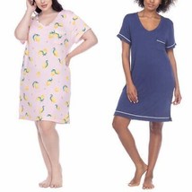 Honeydew Ladies&#39; 2-Pack Sleep Shirt Size: M, Color: Navy Night/Starbird Lemons - £29.88 GBP