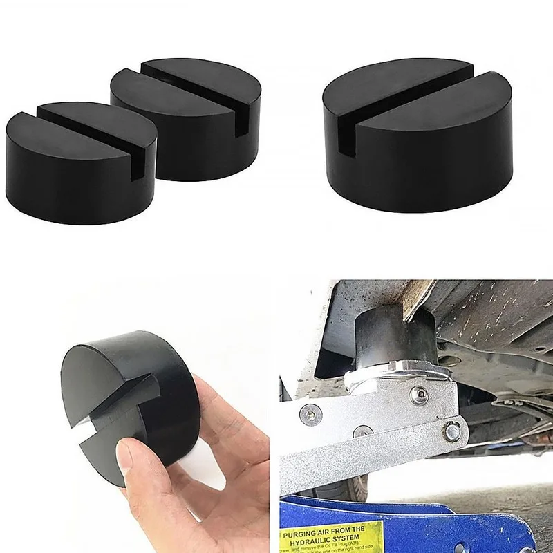 Car Lift Jack Stand Rubber Pads - Thicken Black Rubber Slotted Floor Jack Pad - £13.46 GBP